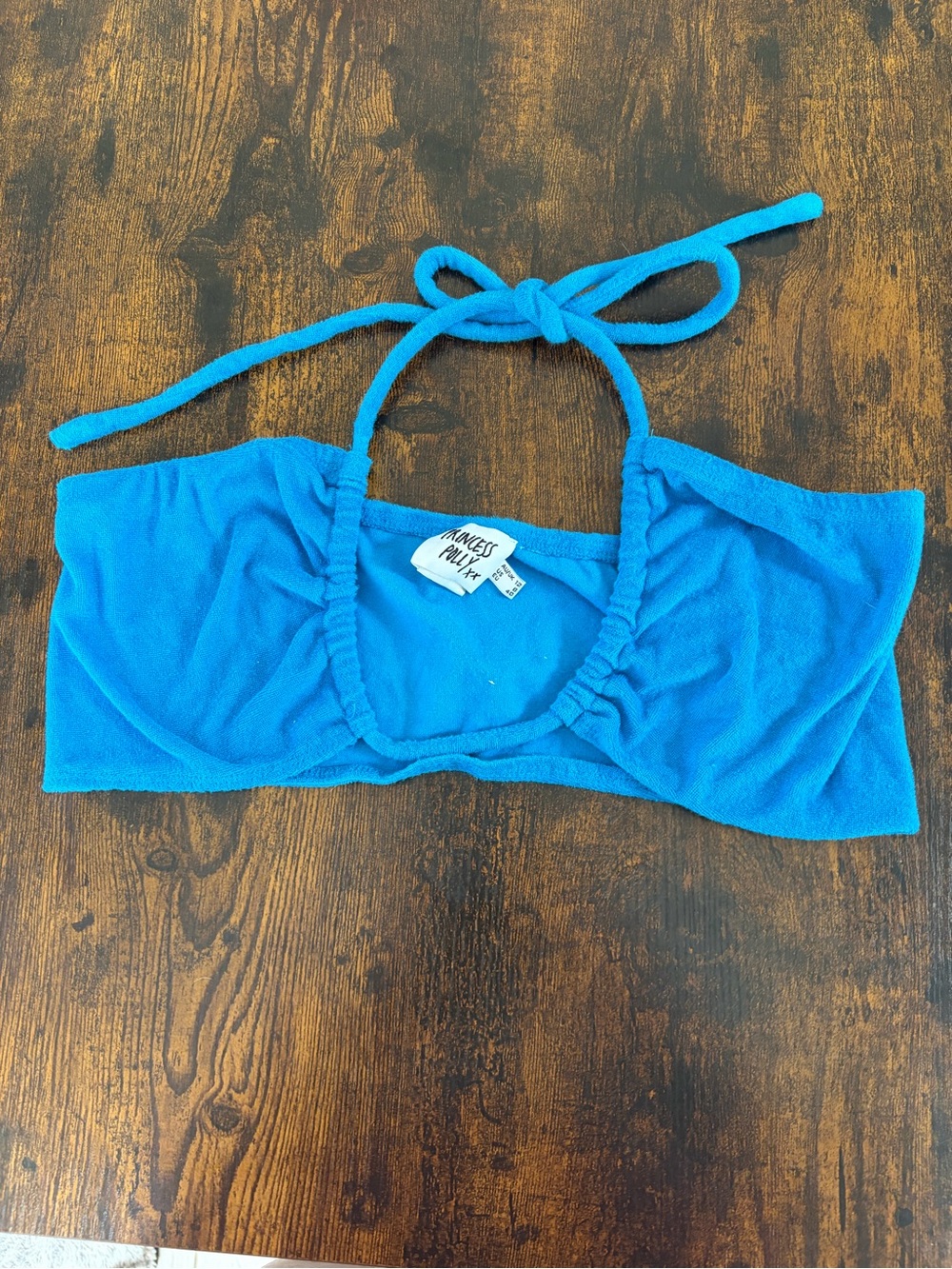Princess Polly Bright Blue Halter Crop Top